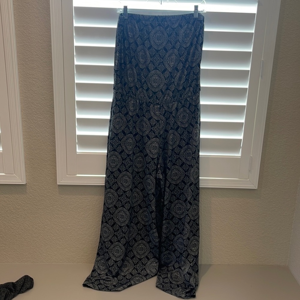 One piece strapless jumpsuit